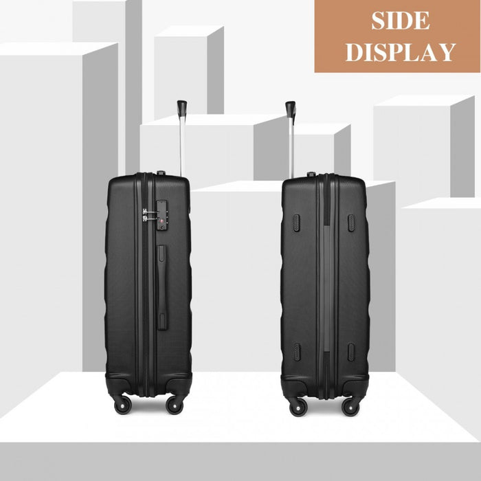 Check-In Luggage – 28-Inch – Streamlined ABS Hard Shell Suitcase with Secure TSA Lock – Black
