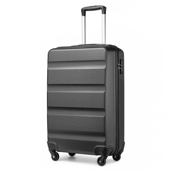 Carry-On Cabin Suitcase – 19-Inch – Streamlined Lightweight ABS Hard Shell with Secure TSA Lock – Grey