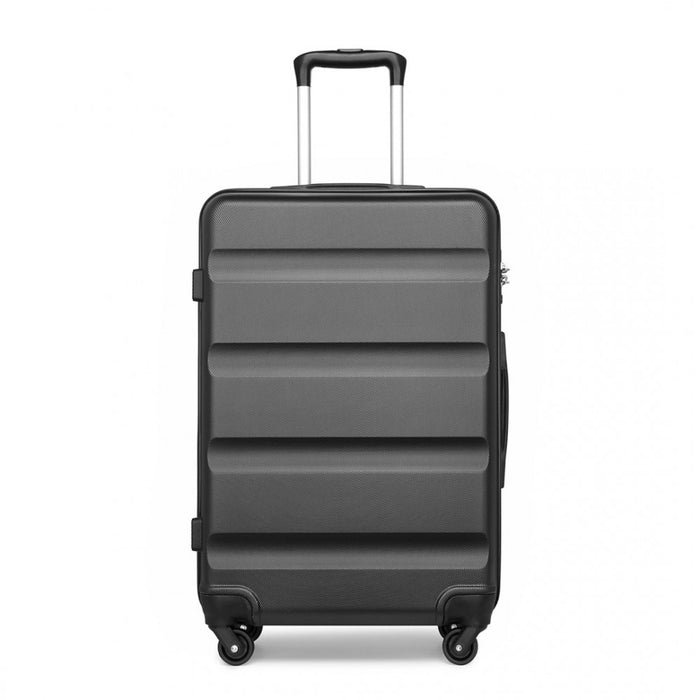 Check-In Luggage – 24-Inch – Streamlined ABS Hard Shell Suitcase with Secure TSA Lock – Grey