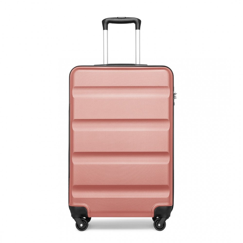 Carry-On Cabin Suitcase – 19-Inch – Streamlined Lightweight ABS Hard Shell with Secure TSA Lock – Nude