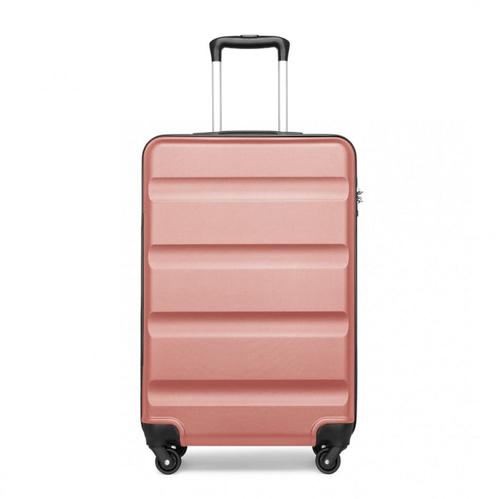 Carry-On Cabin Suitcase – 19-Inch – Streamlined Lightweight ABS Hard Shell with Secure TSA Lock – Nude