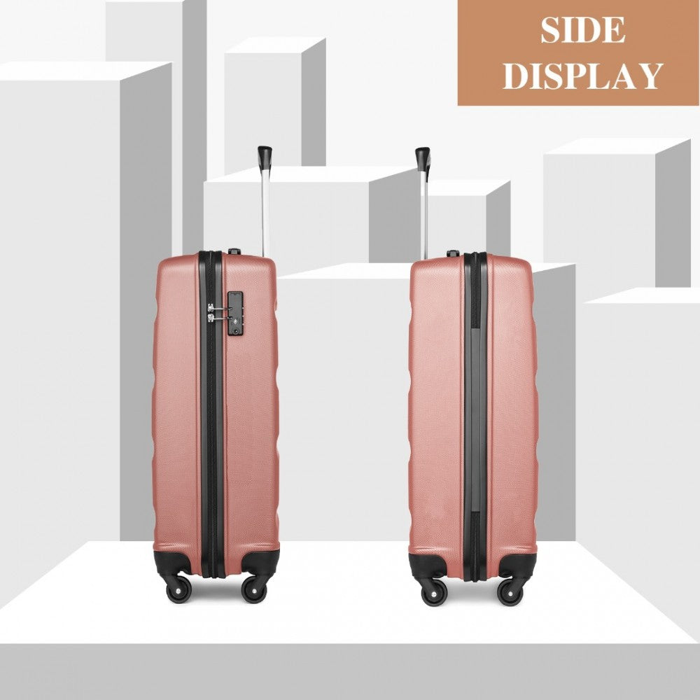 Carry-On Cabin Suitcase – 19-Inch – Streamlined Lightweight ABS Hard Shell with Secure TSA Lock – Nude