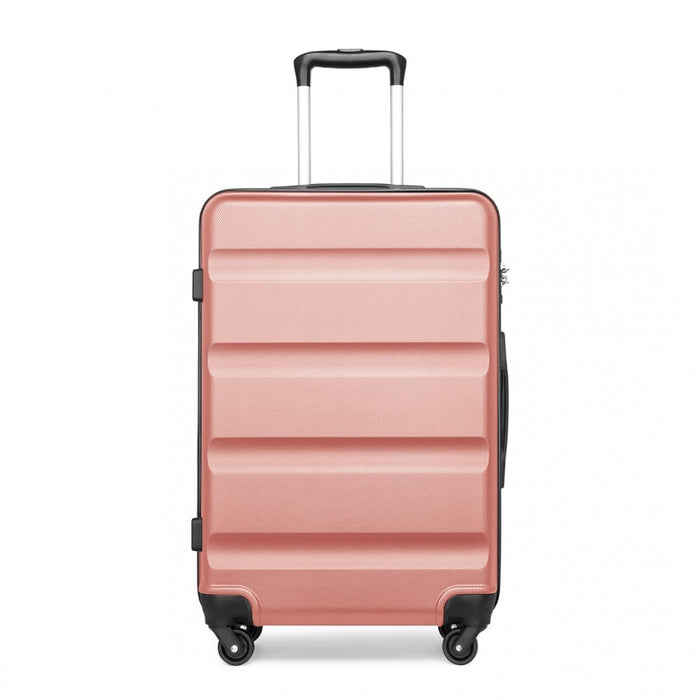 Check-In Luggage – 24-Inch – Streamlined ABS Hard Shell Suitcase with Secure TSA Lock – Nude