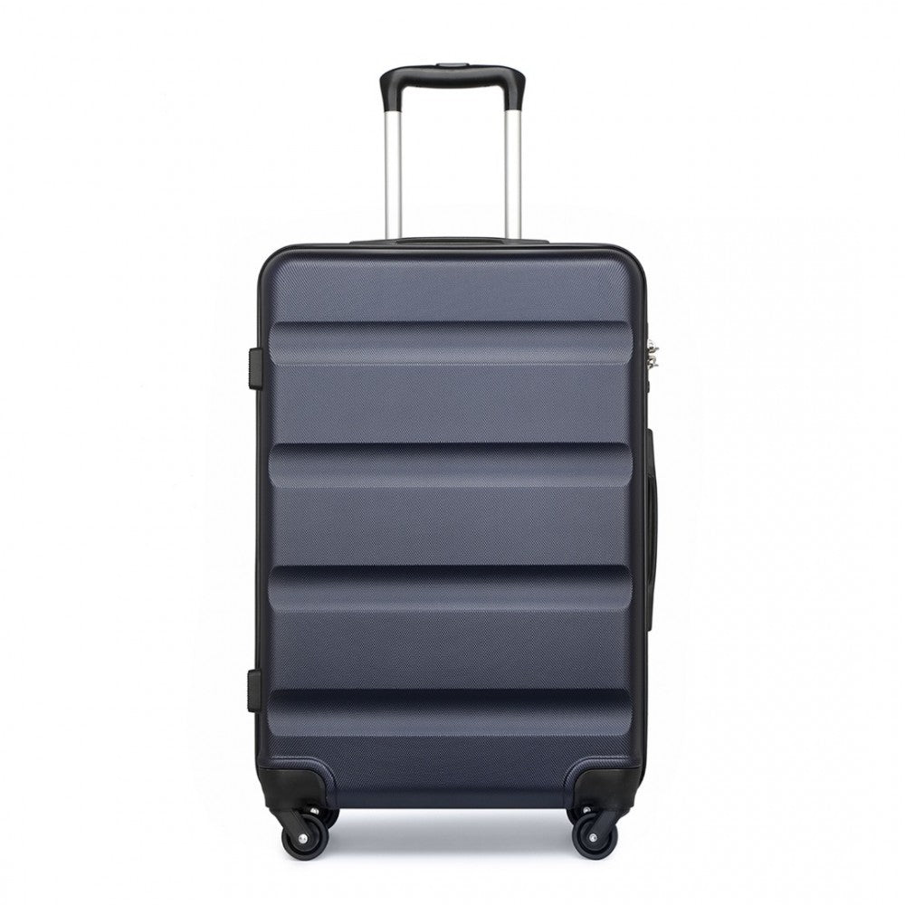 Check-In Luggage – 24-Inch – Streamlined ABS Hard Shell Suitcase with Secure TSA Lock – Navy
