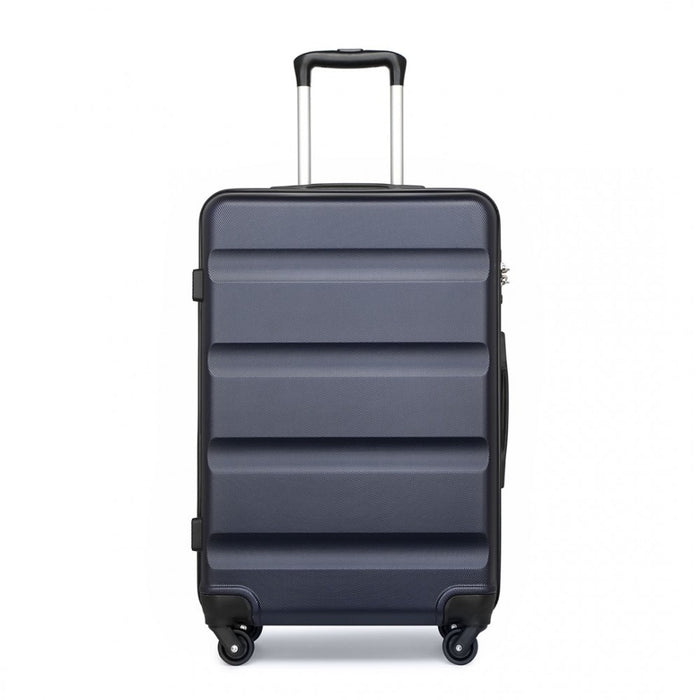 Check-In Luggage – 24-Inch – Streamlined ABS Hard Shell Suitcase with Secure TSA Lock – Navy