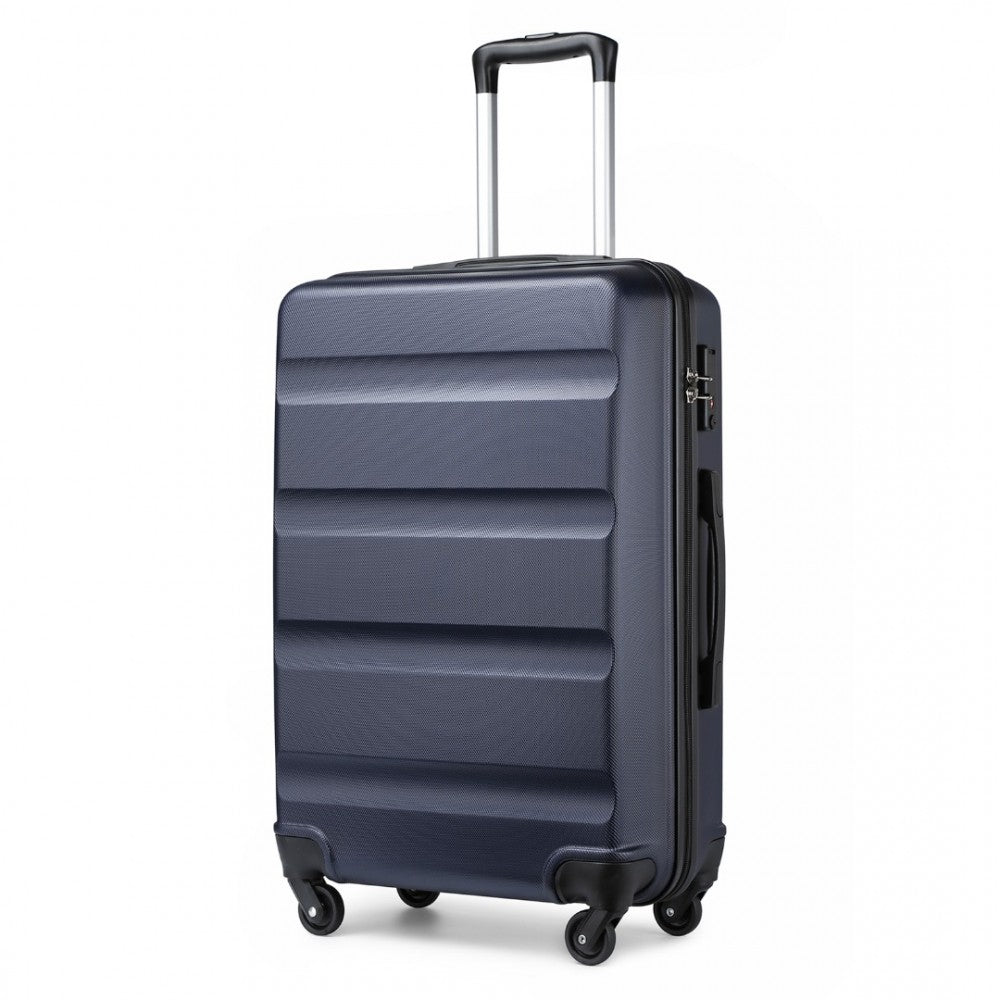 Check-In Luggage – 24-Inch – Streamlined ABS Hard Shell Suitcase with Secure TSA Lock – Navy