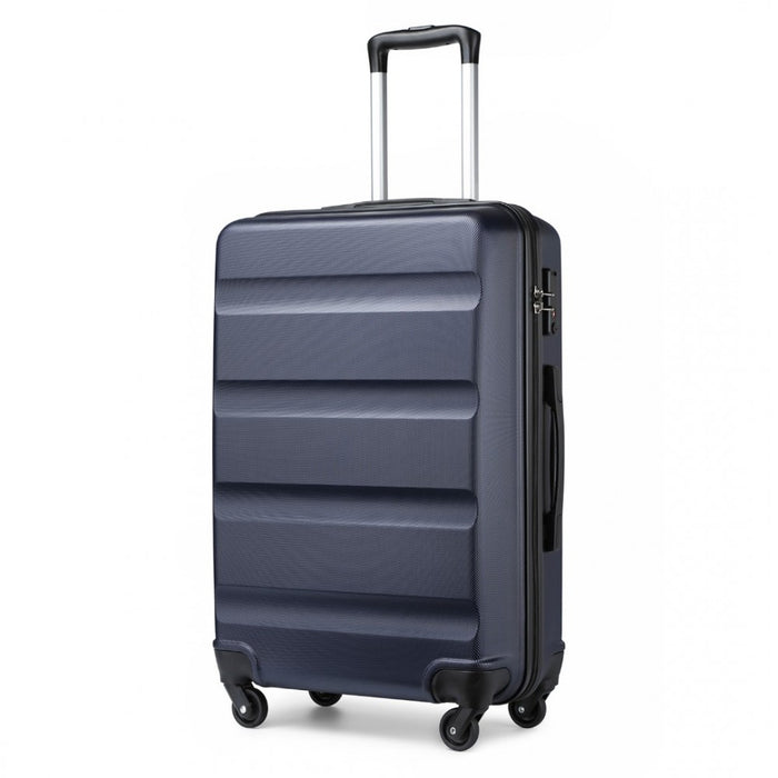 Check-In Luggage – 24-Inch – Streamlined ABS Hard Shell Suitcase with Secure TSA Lock – Navy