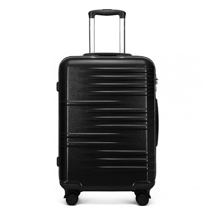 Polycarbonate and ABS Hard Shell Suitcase with TSA Lock – 24-Inch – K2391L – Black