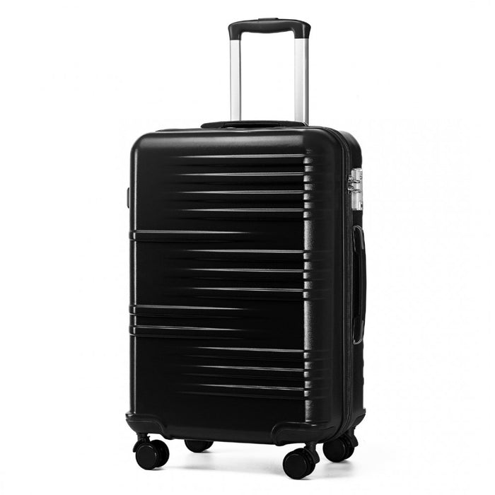 Polycarbonate and ABS Hard Shell Suitcase with TSA Lock – 24-Inch – K2391L – Black