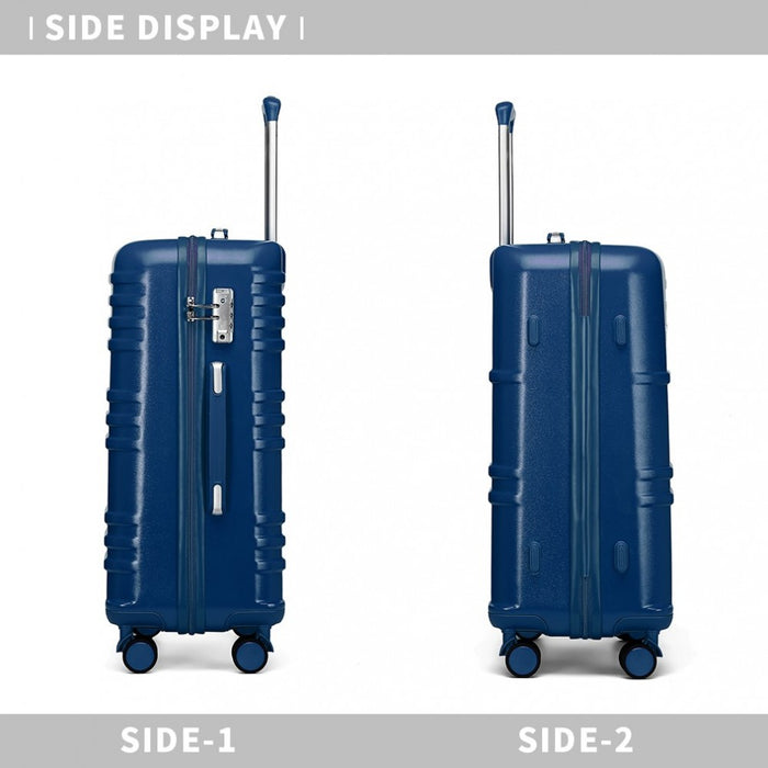 Polycarbonate and ABS Hard Shell Suitcase with TSA Lock – 24-Inch – K2391L – Navy