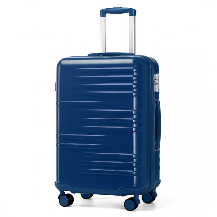 Polycarbonate and ABS Hard Shell Suitcase with TSA Lock – 24-Inch – K2391L – Navy