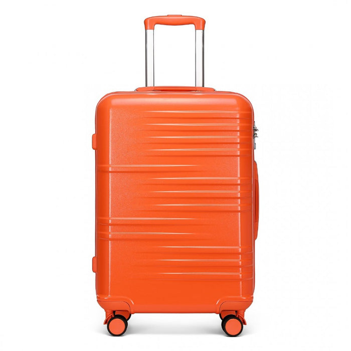 Polycarbonate and ABS Hard Shell Suitcase with TSA Lock – 24-Inch – K2391L – Orange