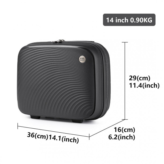 Lightweight Polypropylene Vanity Case – 14-Inch – Black