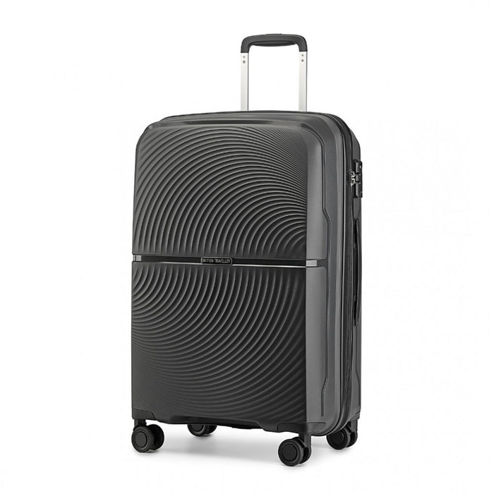 Spinner PP Hard Shell Suitcase with TSA Lock – 28-Inch – Black