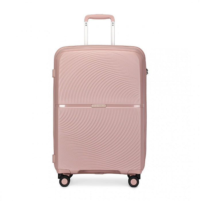 Spinner PP Hard Shell Suitcase with TSA Lock – 20-Inch – Nude