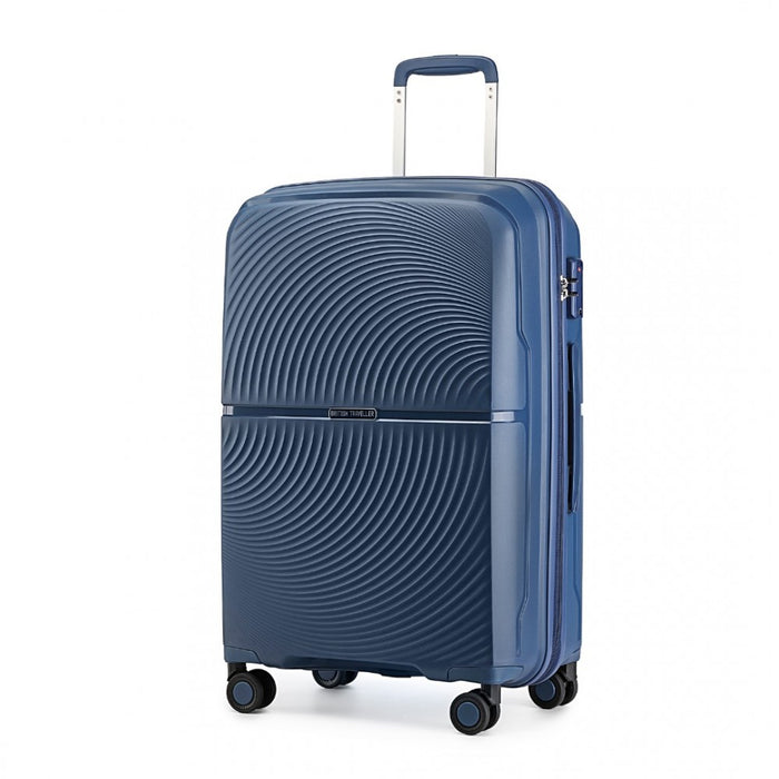 Spinner PP Hard Shell Suitcase with TSA Lock – 24-Inch – Navy