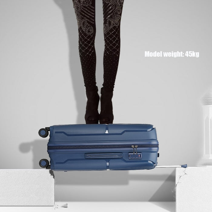 Spinner PP Hard Shell Suitcase with TSA Lock – 24-Inch – Navy