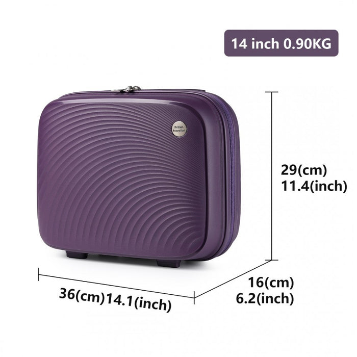 Lightweight Polypropylene Vanity Case – 14-Inch – Purple