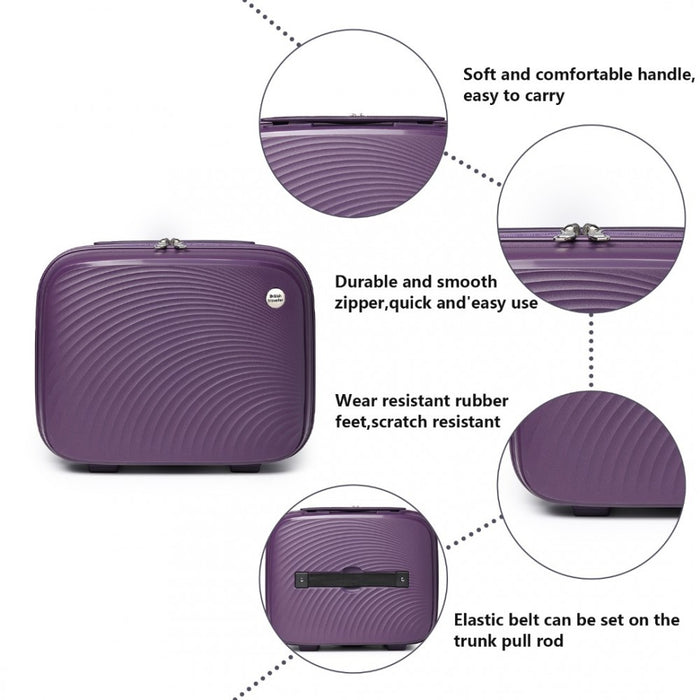 Lightweight Polypropylene Vanity Case – 14-Inch – Purple