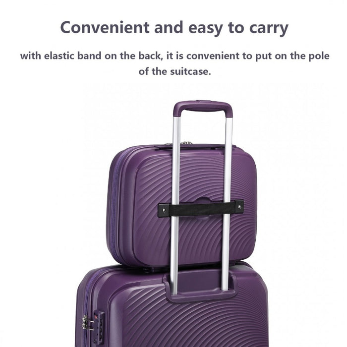 Lightweight Polypropylene Vanity Case – 14-Inch – Purple