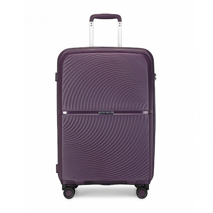 Spinner PP Hard Shell Suitcase with TSA Lock – 24-Inch – Purple
