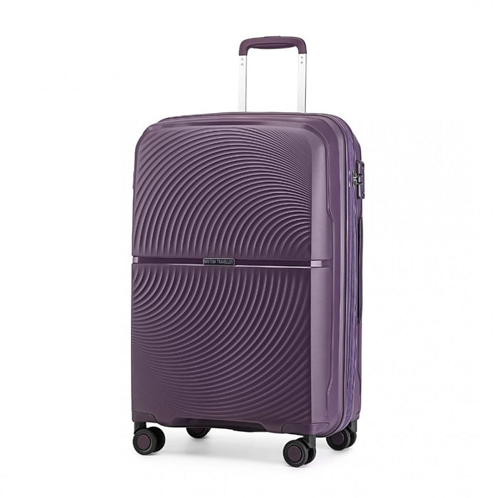Spinner PP Hard Shell Suitcase with TSA Lock – 24-Inch – Purple