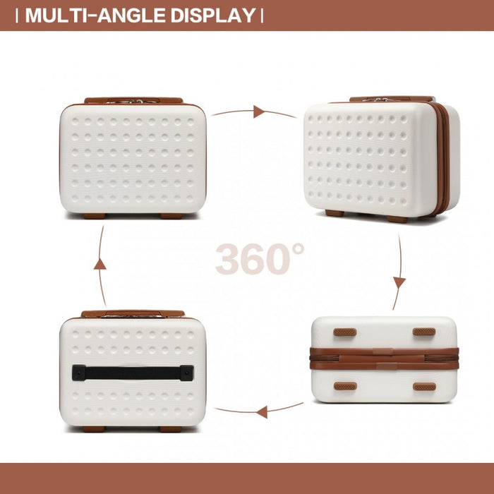 Special ABS Hard Shell Vanity Case – 13-Inch – Cream