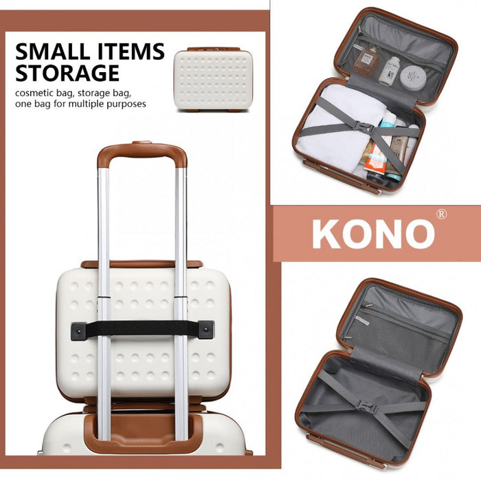 Special ABS Hard Shell Vanity Case – 13-Inch – Cream