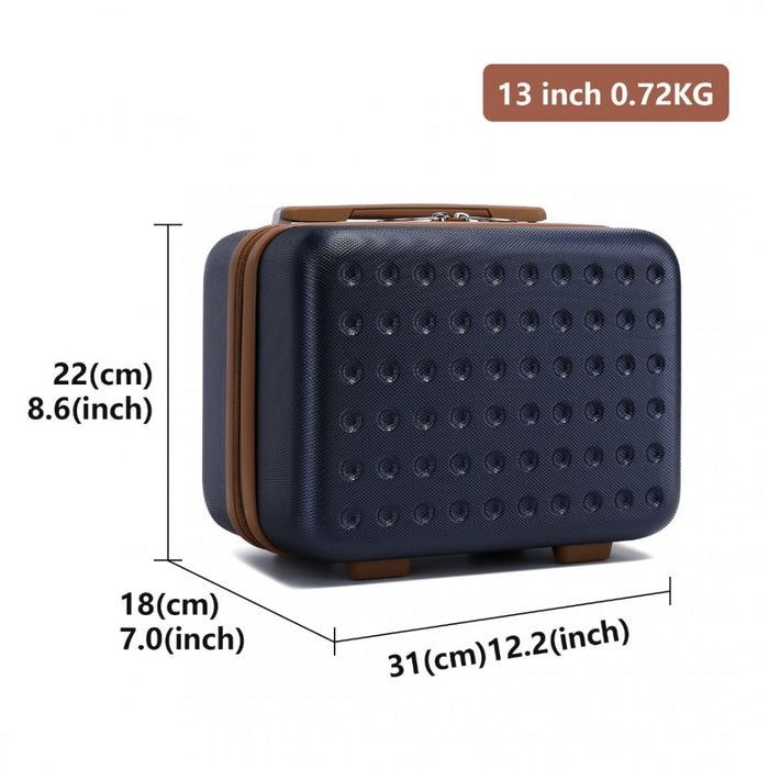 Special ABS Hard Shell Vanity Case – 13-Inch – Navy