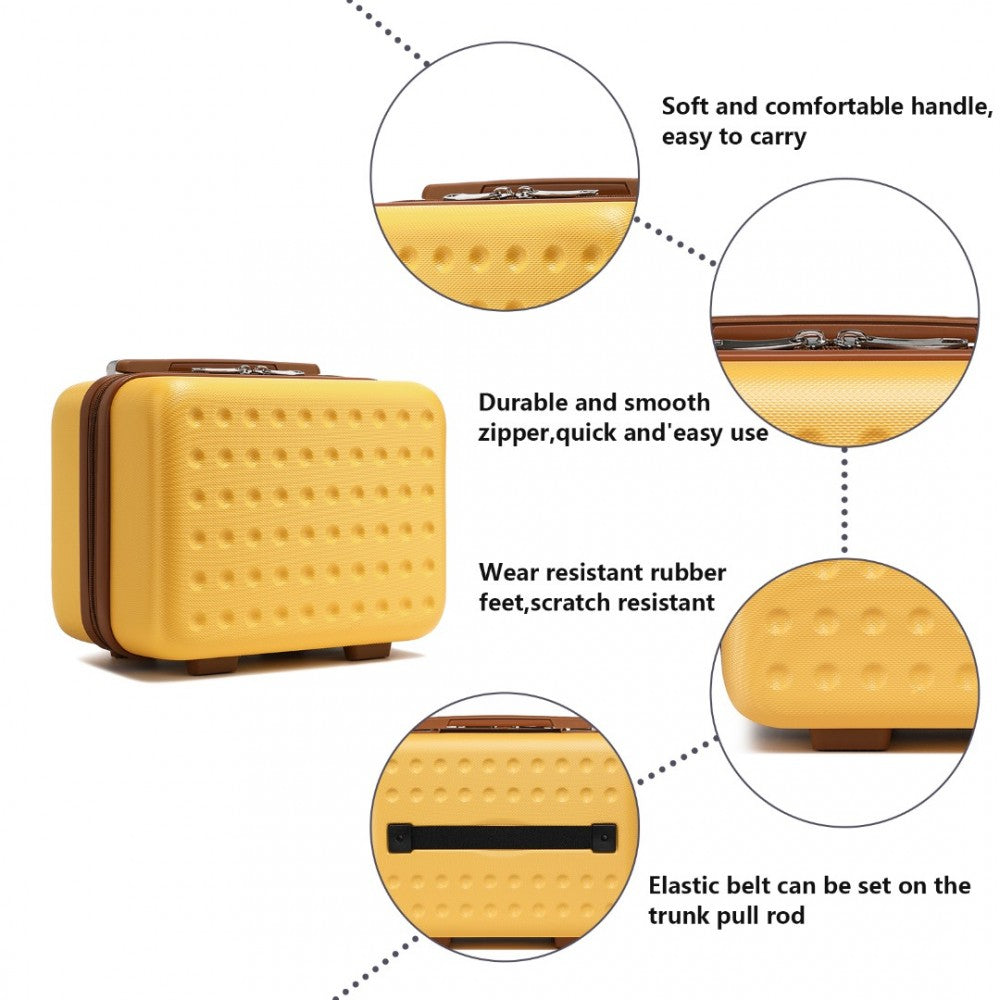 Special ABS Hard Shell Vanity Case – 13-Inch – Yellow