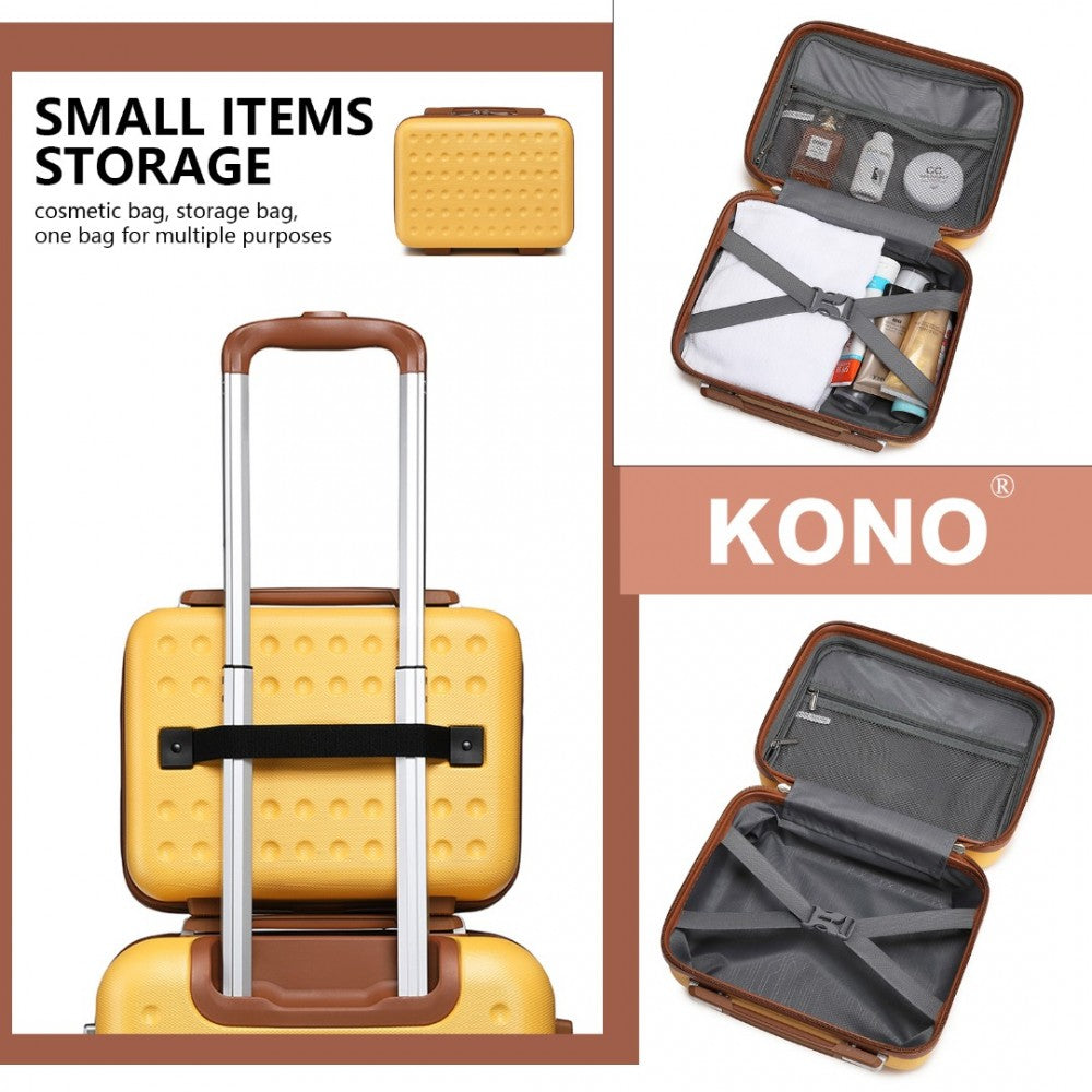 Special ABS Hard Shell Vanity Case – 13-Inch – Yellow