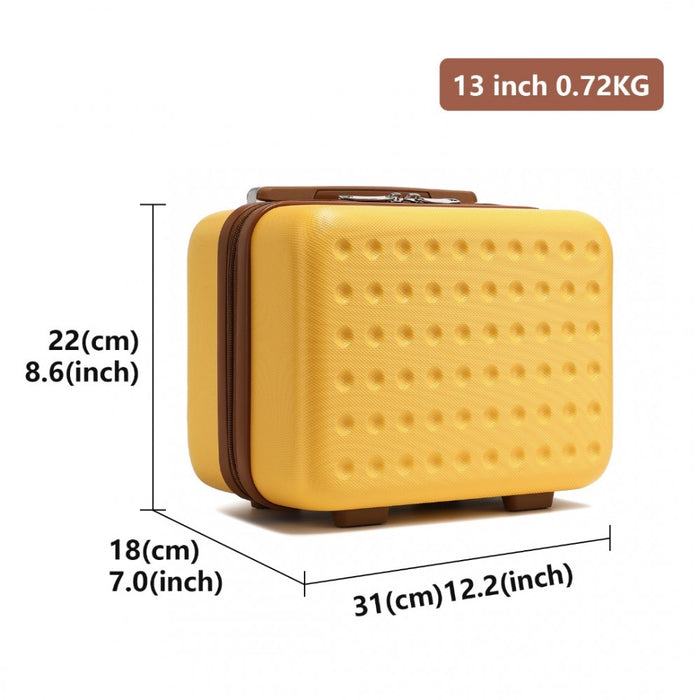 Special ABS Hard Shell Vanity Case – 13-Inch – Yellow