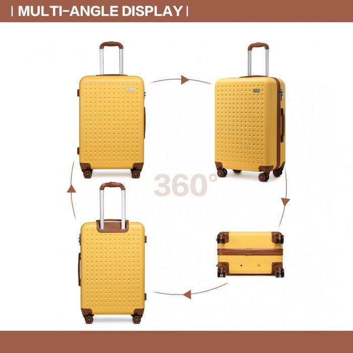 Flexible ABS Hard Shell Suitcase with TSA Lock – 24-Inch – K2394L – Yellow