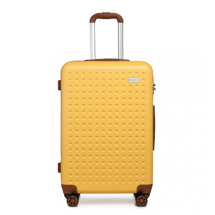 Flexible ABS Hard Shell Suitcase with TSA Lock – 24-Inch – K2394L – Yellow