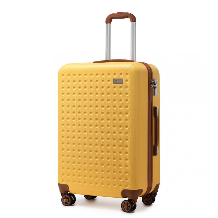 Flexible ABS Hard Shell Suitcase with TSA Lock – 24-Inch – K2394L – Yellow