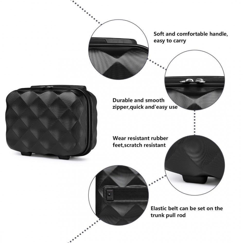 Ultralight ABS and Polycarbonate Vanity Case – 13-Inch – Black