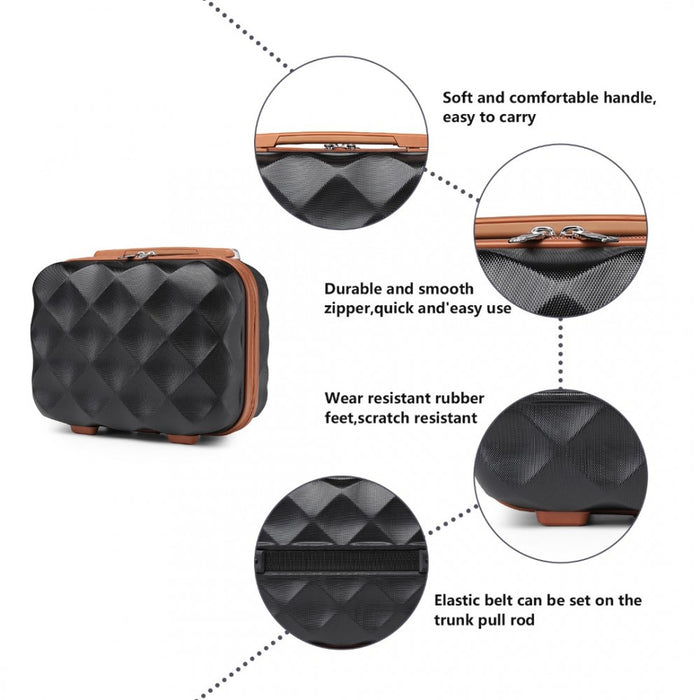Ultralight ABS and Polycarbonate Vanity Case – 13-Inch – Black and Brown