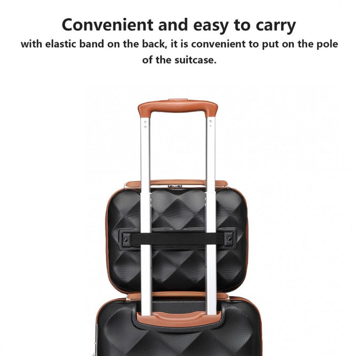 Ultralight ABS and Polycarbonate Vanity Case – 13-Inch – Black and Brown