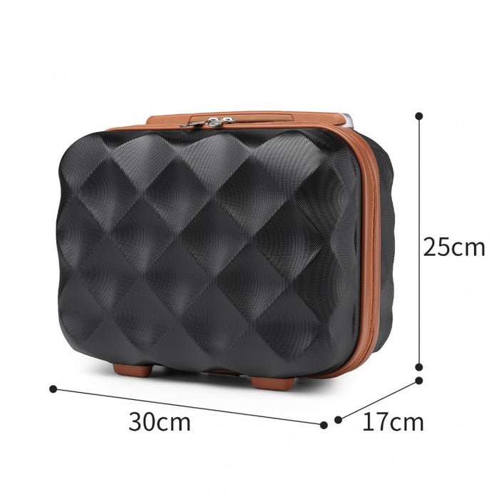 Ultralight ABS and Polycarbonate Vanity Case – 13-Inch – Black and Brown