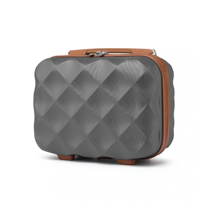 Ultralight ABS and Polycarbonate Vanity Case – 13-Inch – Grey and Brown