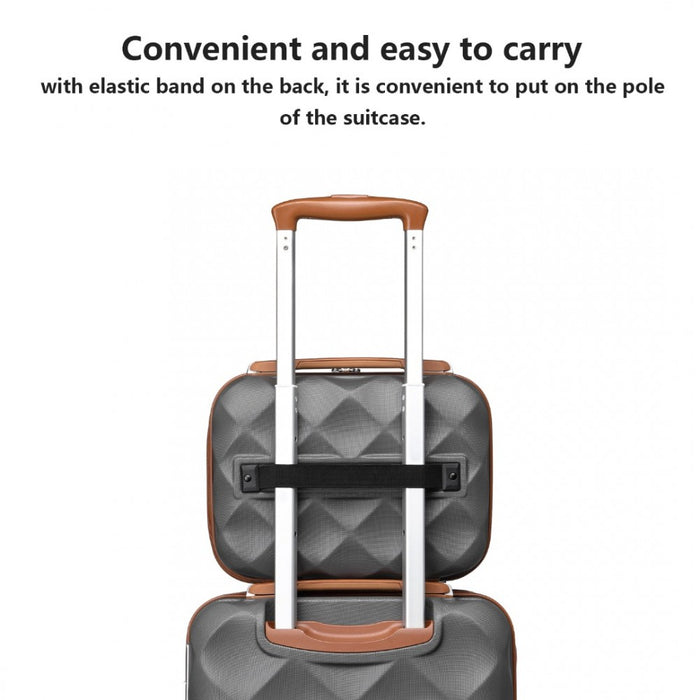 Ultralight ABS and Polycarbonate Vanity Case – 13-Inch – Grey and Brown