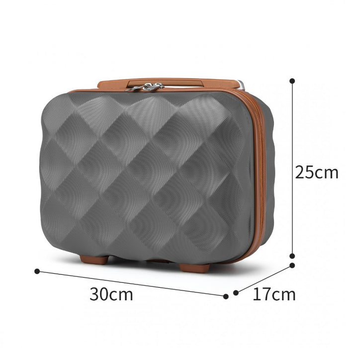 Ultralight ABS and Polycarbonate Vanity Case – 13-Inch – Grey and Brown