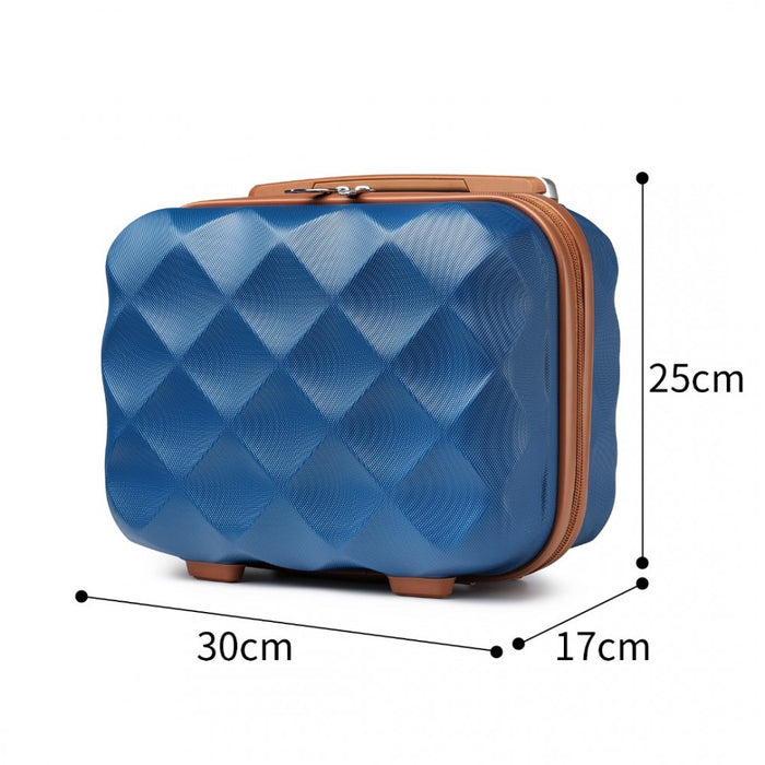 Ultralight ABS and Polycarbonate Vanity Case – 13-Inch – Navy and Brown