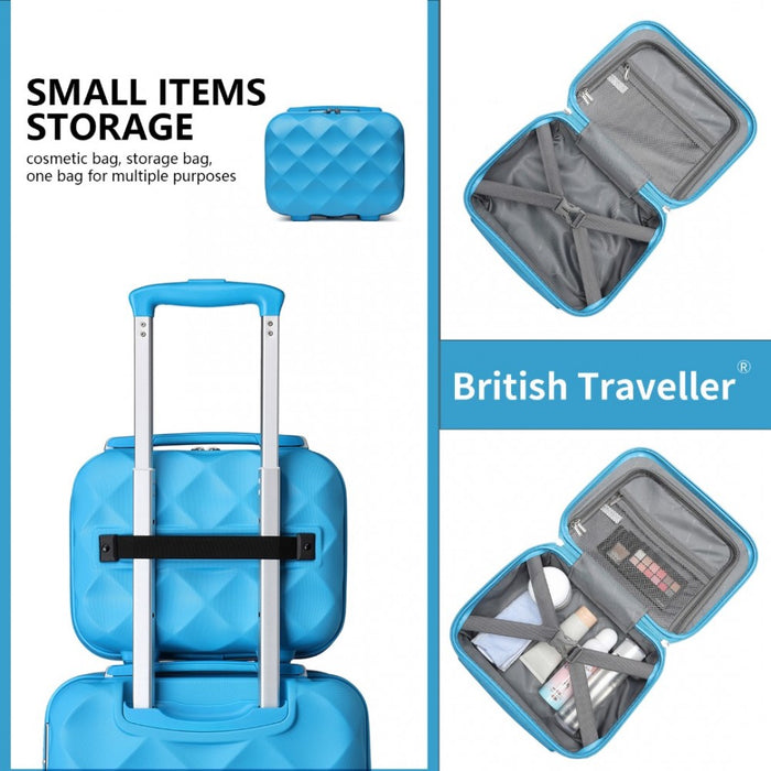 Ultralight ABS and Polycarbonate Vanity Case – 13-Inch – Blue