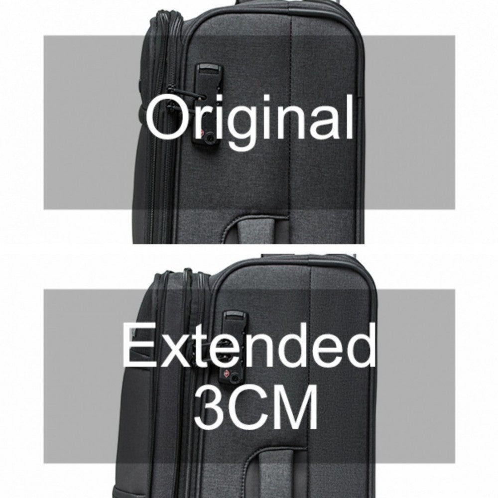 Lightweight Soft Shell Expandable Suitcase with TSA Lock – 24-Inch – Black