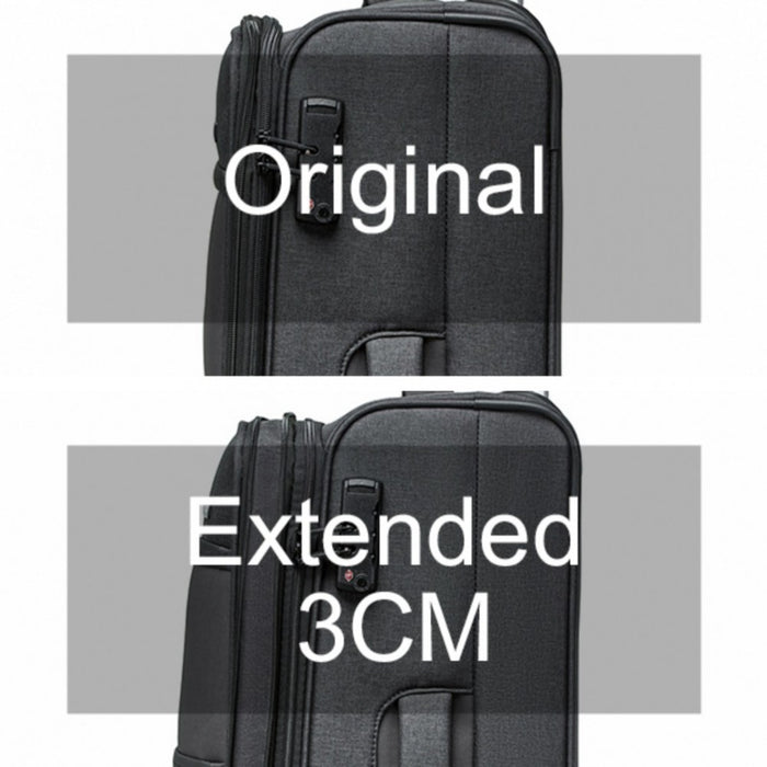 Lightweight Soft Shell Expandable Suitcase with TSA Lock – 24-Inch – Black
