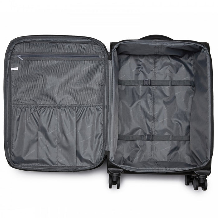 Expandable Soft Shell Suitcase with TSA Lock, Laptop Compartment – 24-Inch – Black