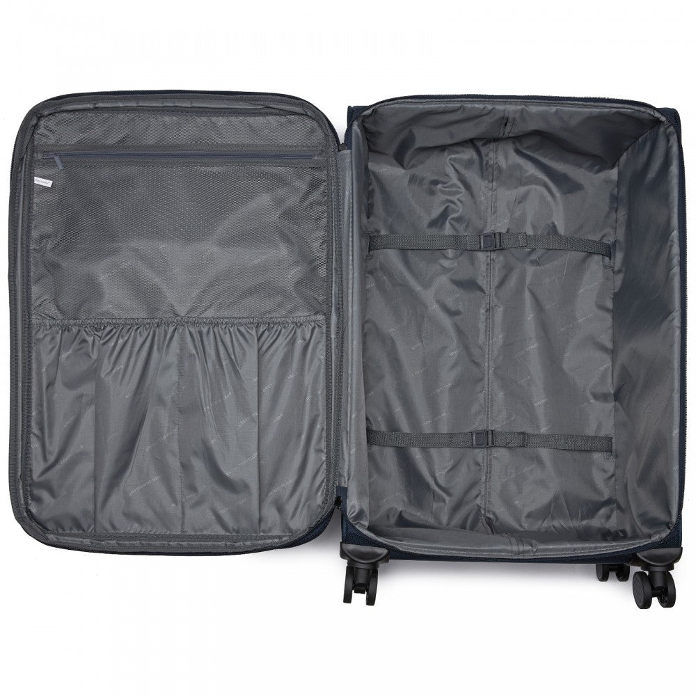 Large Expandable Soft Shell Suitcase with TSA Lock, Laptop Compartment – 28-Inch – Navy