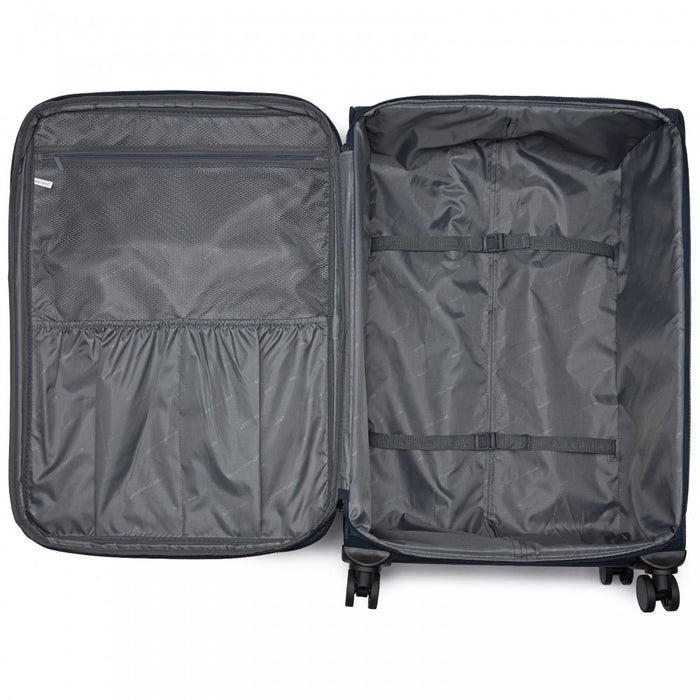 Large Expandable Soft Shell Suitcase with TSA Lock, Laptop Compartment – 28-Inch – Navy