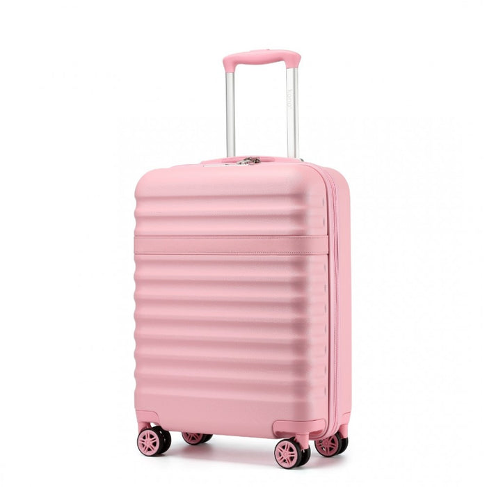 Lightweight ABS+PC Hard Shell Cabin Carry-On Suitcase with TSA Lock – 20-Inch – KSK2484 – Pink